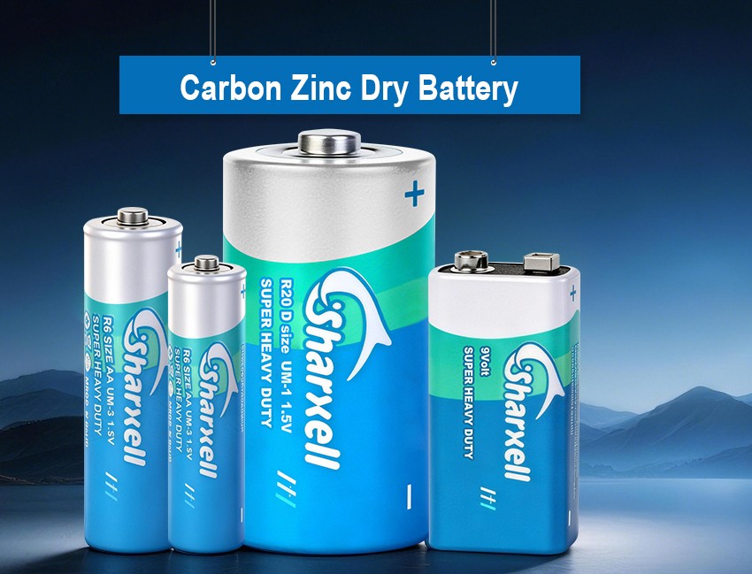 Sharxell blue zinc carbon battery family