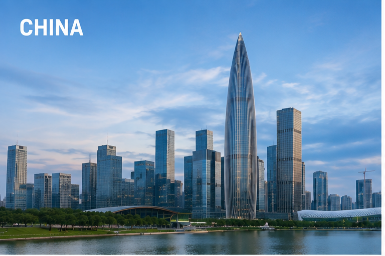 Shenzhen skyline and waterfront