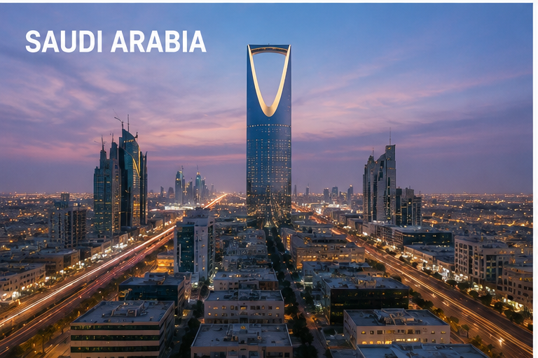 Riyadh skyline and Kingdom Centre