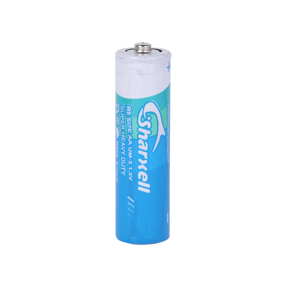 Sharxell R6P AA heavy duty zinc carbon battery cell view