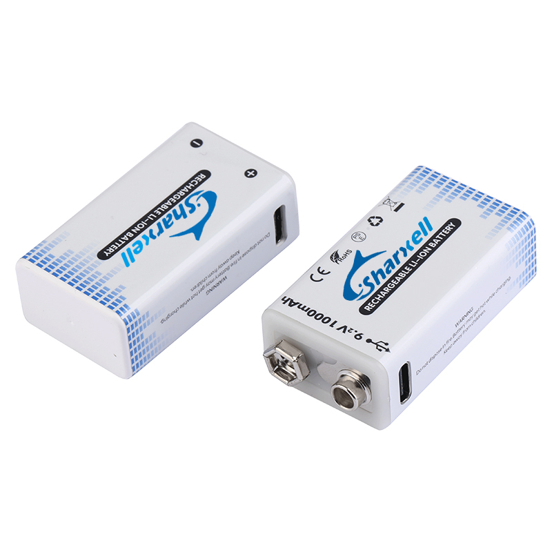White Sharxell 9.2V 1000mAh USB-C rechargeable lithium battery